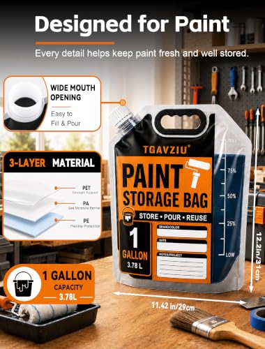 8 Pack Paint Storage Bags