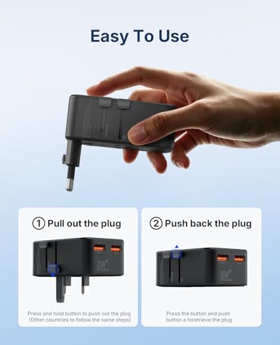 European Travel Plug Adapter USB C