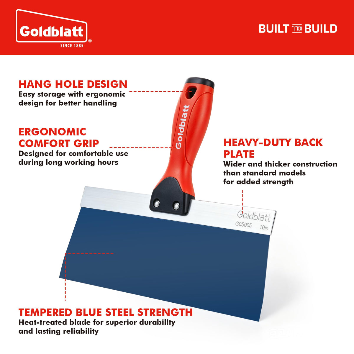 10" Blue Steel Drywall Taping Knife (10")