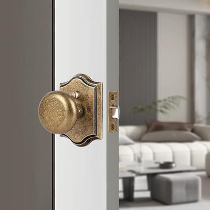 Antique Brass Privacy Door Knob for Bedroom and Bathroom