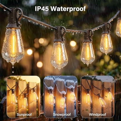 Outdoor String Patio Lights ST38 Edison LED Bulbs