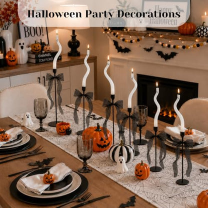 Halloween Decorations indoor (Ghost Candles With Candleholder-3pcs)