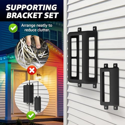 3 in 1 Outdoor Light Mounting Clips Set for Govee Outdoor Lights Pro H706 H806