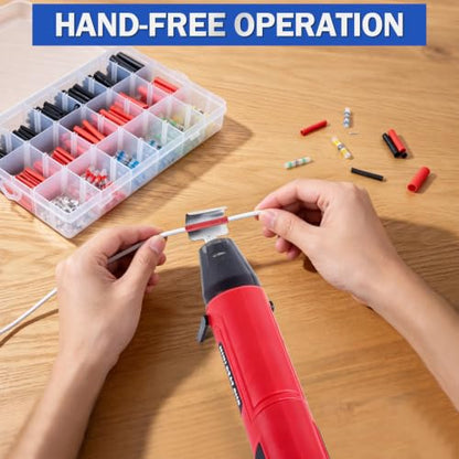 300 PCS Solder Seal Wire Connectors with 350W Mini Heat Gun Kit Overheat Protection Waterproof Heat Shrink Wire Connectors