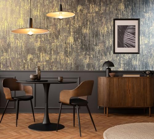 Vintage Metallic Peel and Stick Wallpaper Textured Industrial Metallic Concrete Wall Paper