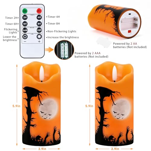 Fall Flameless Candles Set of 2
