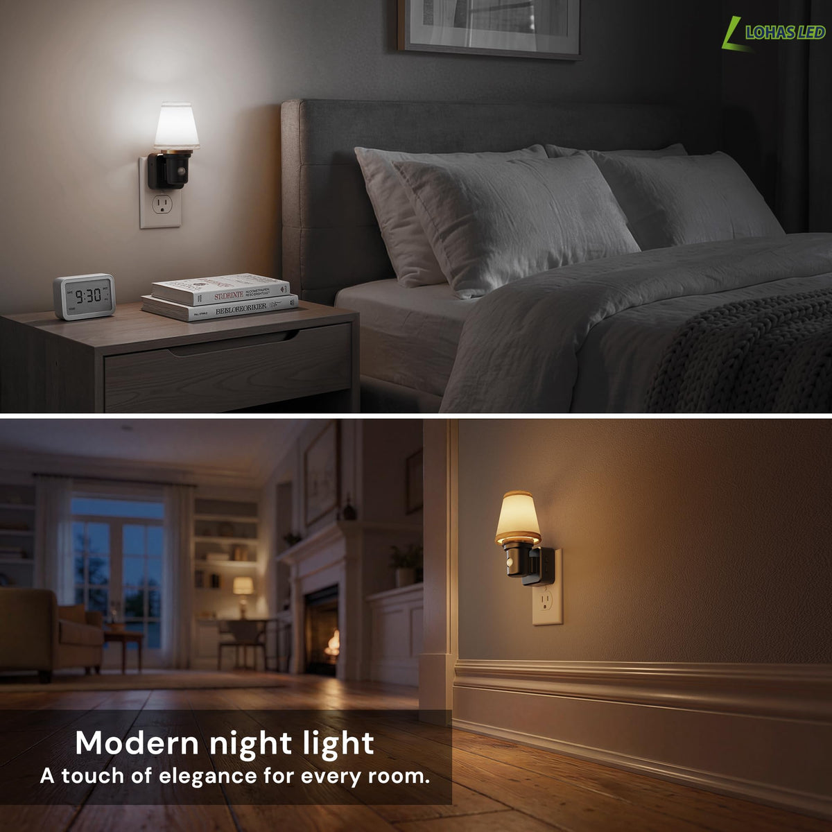 Night Lights Plug into Wall (Round Platform-3CCT / 1 Pack)