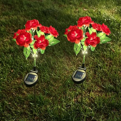2 Pack Rose Solar Lights