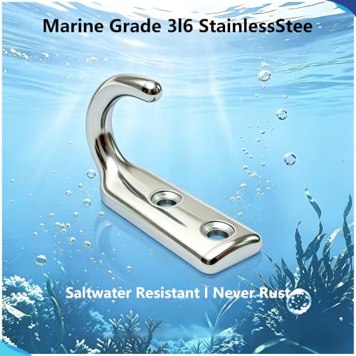 316 Stainless Steel Marine Grade Wall Mounted Utility Hooks