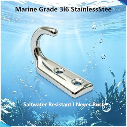 316 Stainless Steel Marine Grade Wall Mounted Utility Hooks
