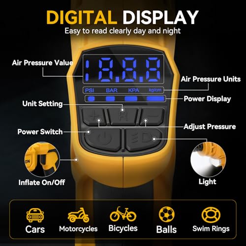 Cordless Tire Inflator Air Compressor