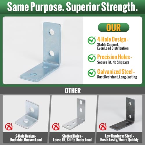 10 Pack 4 Hole L Bracket (4-Hole 10 Packs)
