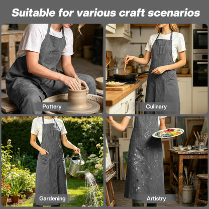 Pottery Apron Split Leg (Grey)