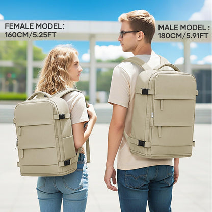 Travel Backpack For Women Men (Khaki / 25 liters)