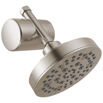 5 Setting Shower Head Brushed Nickel with Clarifi Standard Shower Filter Attachment with Filter (Stainless)