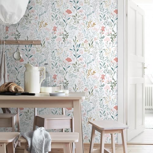 Floral Peel and Stick Wallpaper Peony Contact Paper Vintage Floral Wallpaper