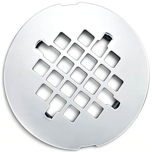4-1/4 inch snap-on Round Shower Drain Cover, high-end Shower Drain Filter, Solid Square Drain Grille Filter