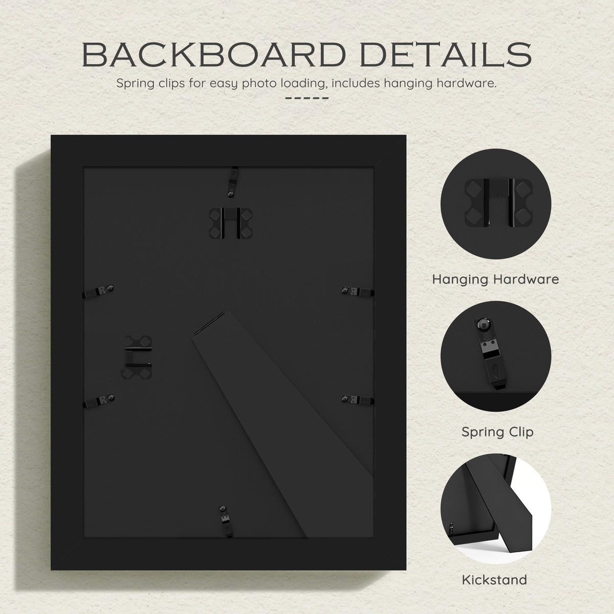 11x14 Black Wooden Picture Frame (Black Frame Black Mat / 11x14)