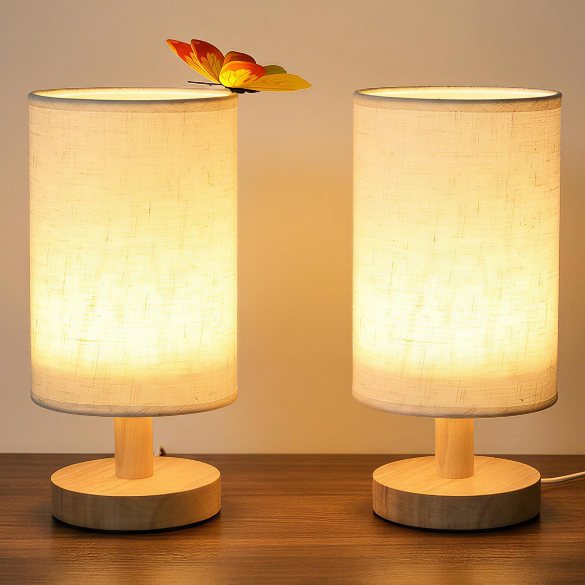 Small Table Lamp Set of 2 (Round Short Base)