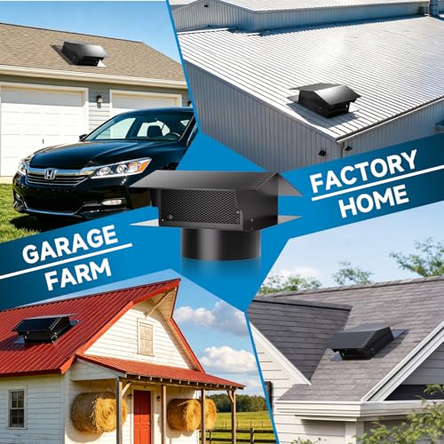 Solar Attic Fan with 8" Removable Roof Vent