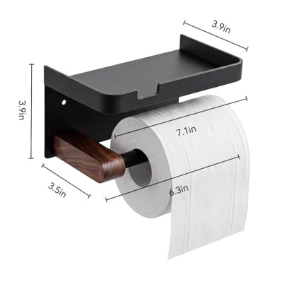 Toilet Paper Holder with Shelf