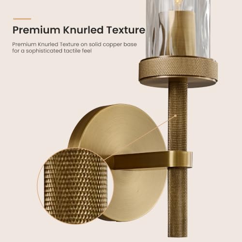 Bathroom Sconce with Water Ripples Glass Tube