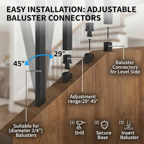60 Pack 32" Square Aluminum Deck Balusters