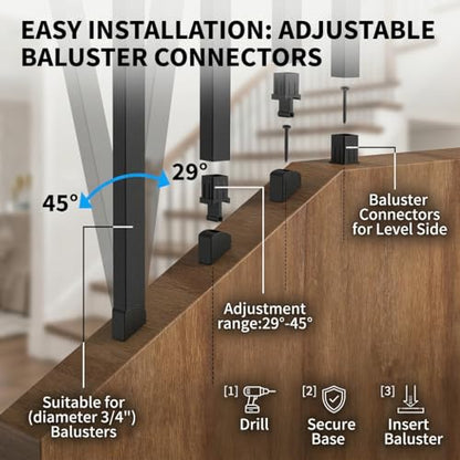 60 Pack 32" Square Aluminum Deck Balusters