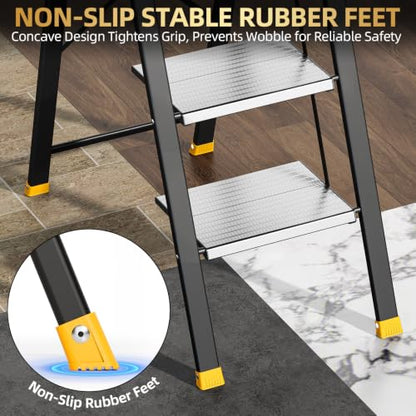 Step Ladder Lightweight Aluminum Folding Step Stool for Adults