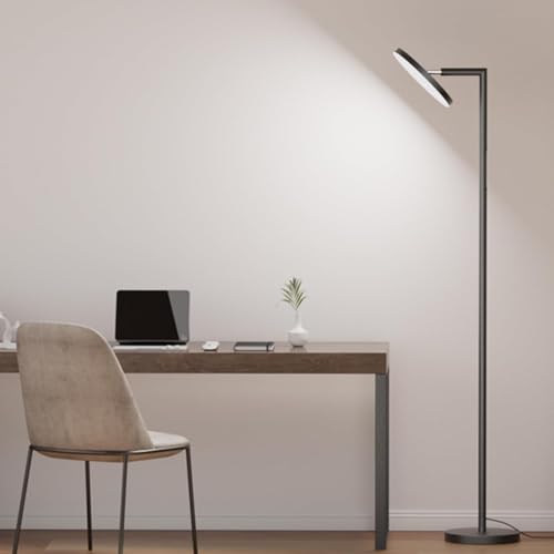 350° Rotating Head & 32W Dimmable LED Torchiere Floor Lamps for Living Room