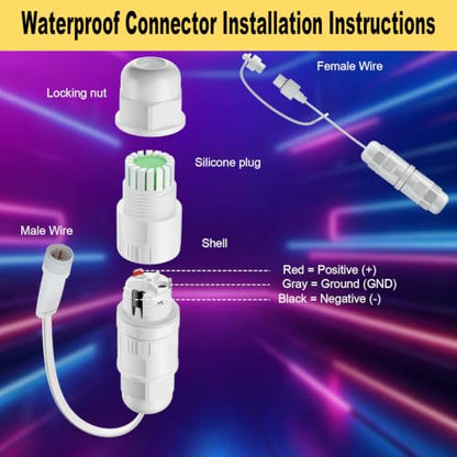 Waterproof Connector for Govee Permanent Outdoor Lights