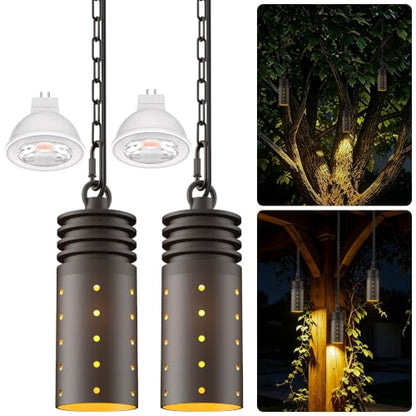 12V Outdoor Pendant Light Hanging Lights Free MR16 Bulb 3W