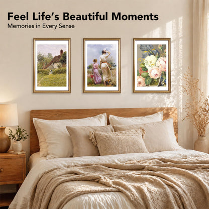 16x24 Vintage Picture Frame for Poster Photo Picture and 40x60 cm Canvas with 14x20 Mat (Gold / 16x24 inch)