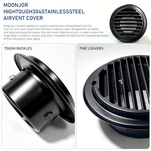4 inch Thickened 304 Stainless Steel Vent Cover (Flat 4inch (No Hood))