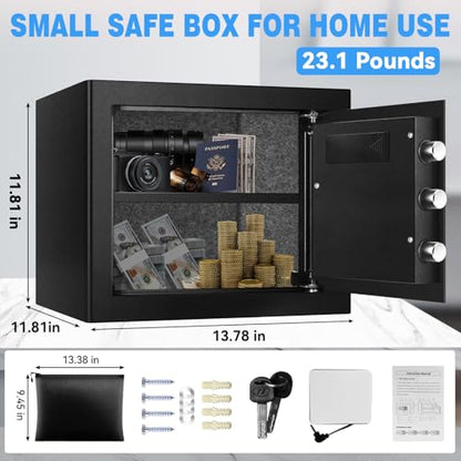 Safe Box Home Safe with Fireproof Waterproof Bag