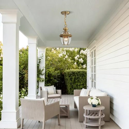 Solid Brass Outdoor Pendant Light Fixture