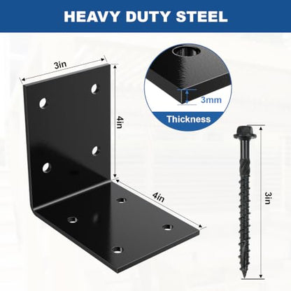 Heavy Duty Steel L Angle Bracket for Wood