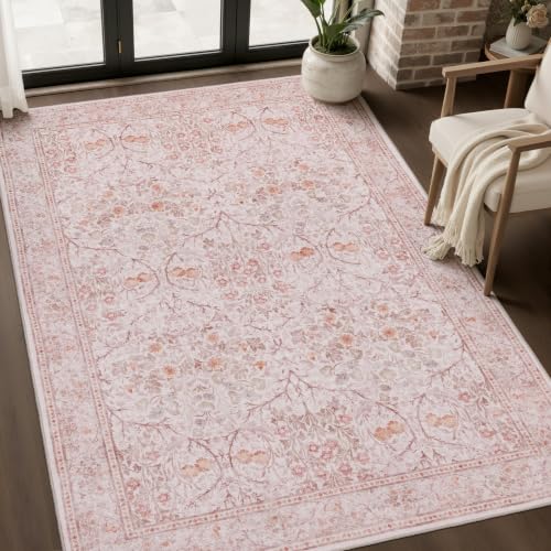 3x5 Washable Rug (Blush Pink / 3' x 5' (Rectangular))