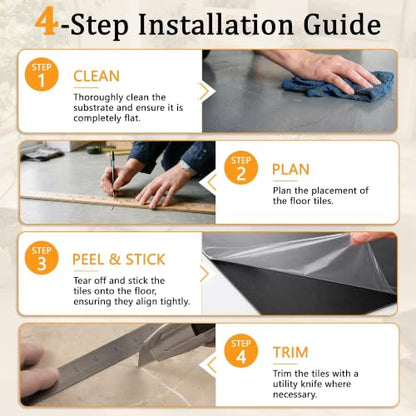 Peel and Stick Floor Tile 18x18 Vinyl Flooring Waterproof