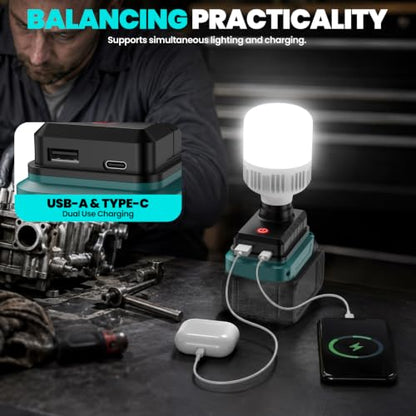 Cordless LED floodlight