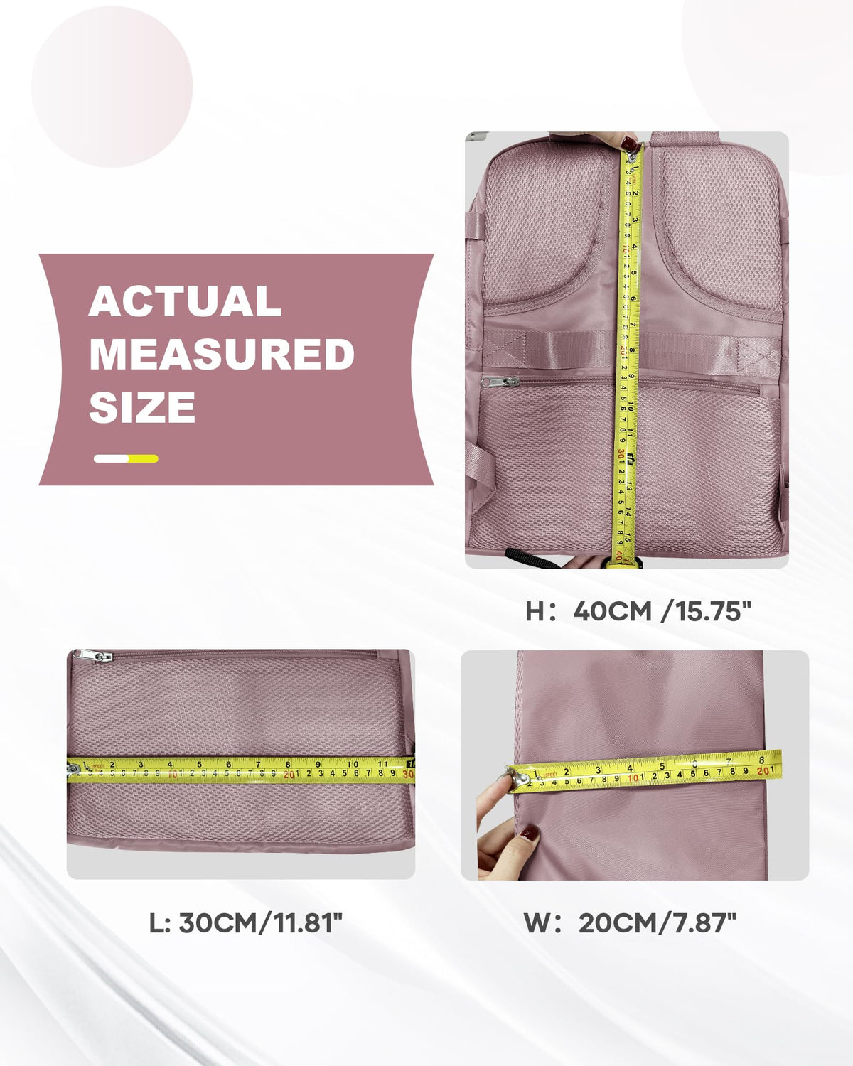 Travel Backpack Carry On for Women Man Gym Backpacks with Laptop Compartment Mochila de Viaje Teacher Personal Item Backpack Rucksack Airplane Accessories Must Haves Pink Purple Small (Pink Purple / 20 liters)