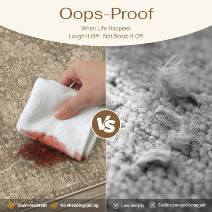 Area Rugs 5x7 Washable Rug for Living Room Brown (Brown Ⅲ / 5' x 7' (Rectangular))