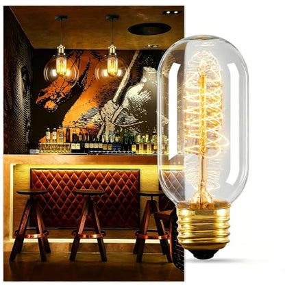 8 Pack T45 Edison Bulb