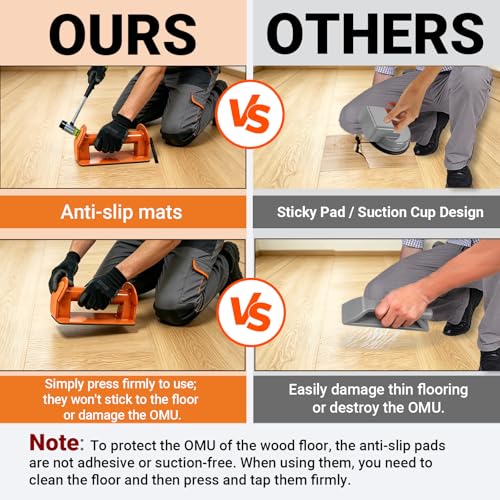 Floor Gap Fixer Tool Kit with Rubber Mallet for Laminate