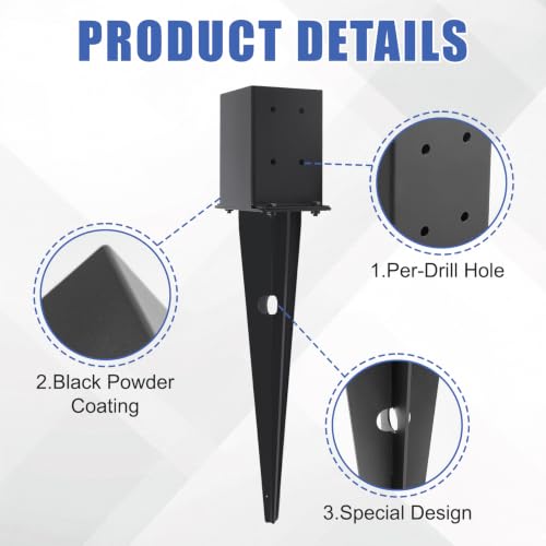 4x4 Fence Post Anchor Ground Spike