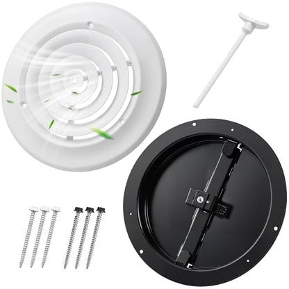 Ceiling Round Vent Cover HVAC Round Air Diffuser&Butterfly Damper