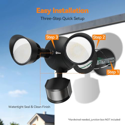 45W 5500LM LED Security Lights Motion Sensor Outdoor Light