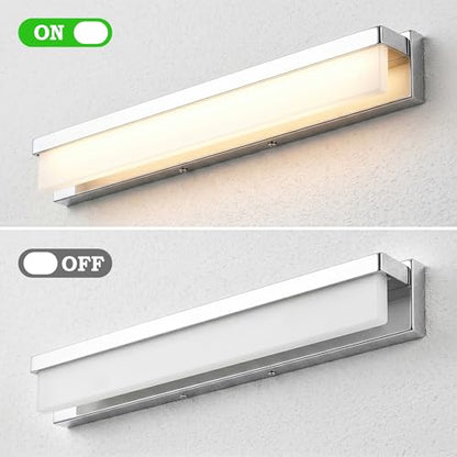 LED Bathroom Vanity Light Fixture Over Mirror Modern Rectangle Metal Lighting Bar 4000K Daylight Wall Sconce