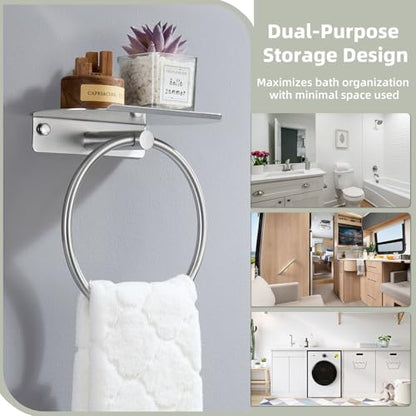 Towel Ring with Storage Shelf
