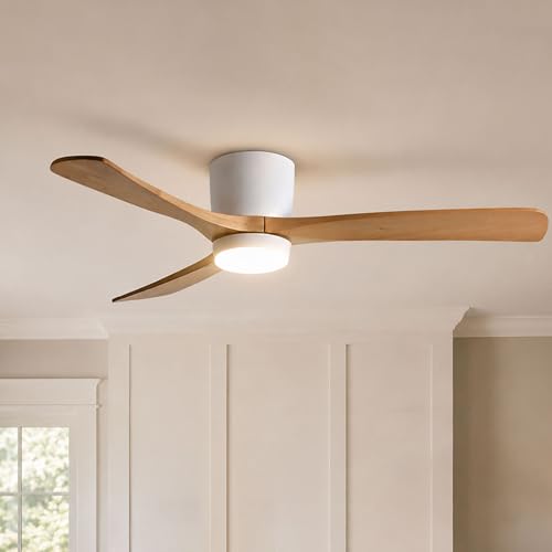Smart Low Profile Ceiling Fan with Lights and Remote